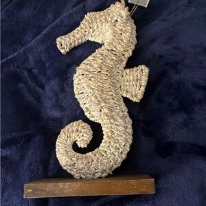 Natural Woven Seahorse Sculpture